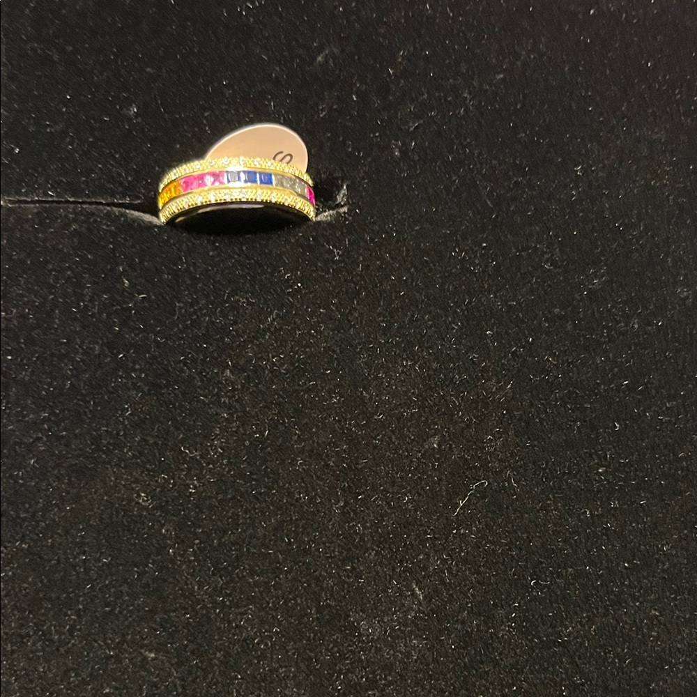 Elegant Gold tone and multiple color Women's Ring
